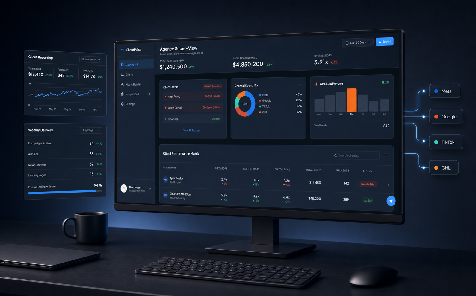 ClientPulse replaced EUR 60K a year in reporting subscriptions.